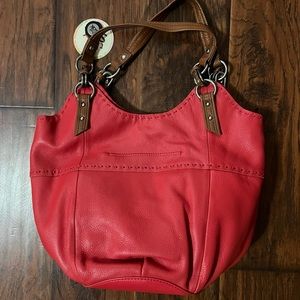 The Sak red leather bag